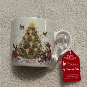 Royal Worcester Festive Mug with Christmas Tree and Animals